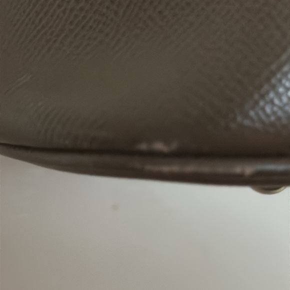 Dooney & Bourke Davis Leather Tote Bag Olive Green Zipper Preowned - Picture 4 of 16